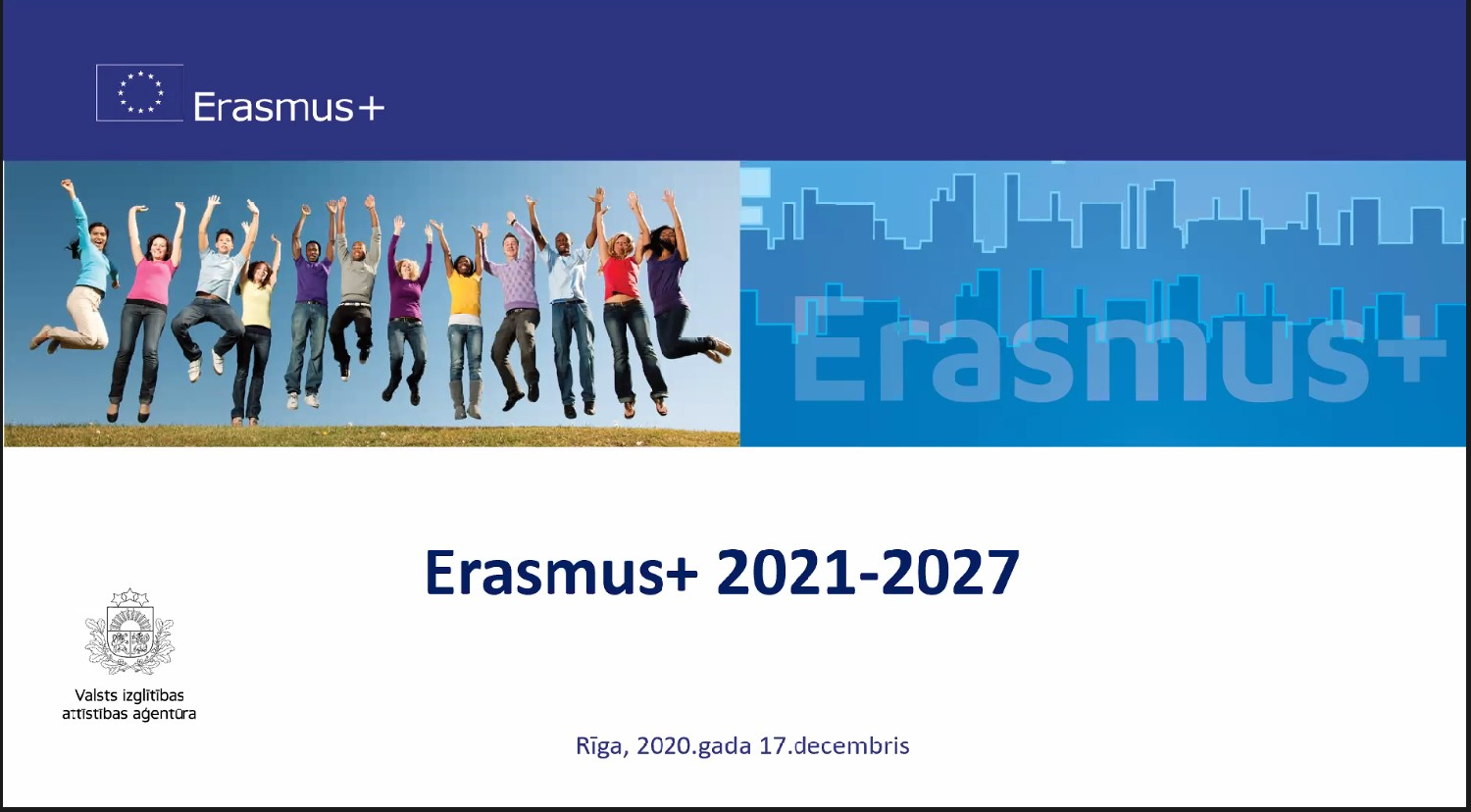 Erasmus+ 2021-2027 plakāts